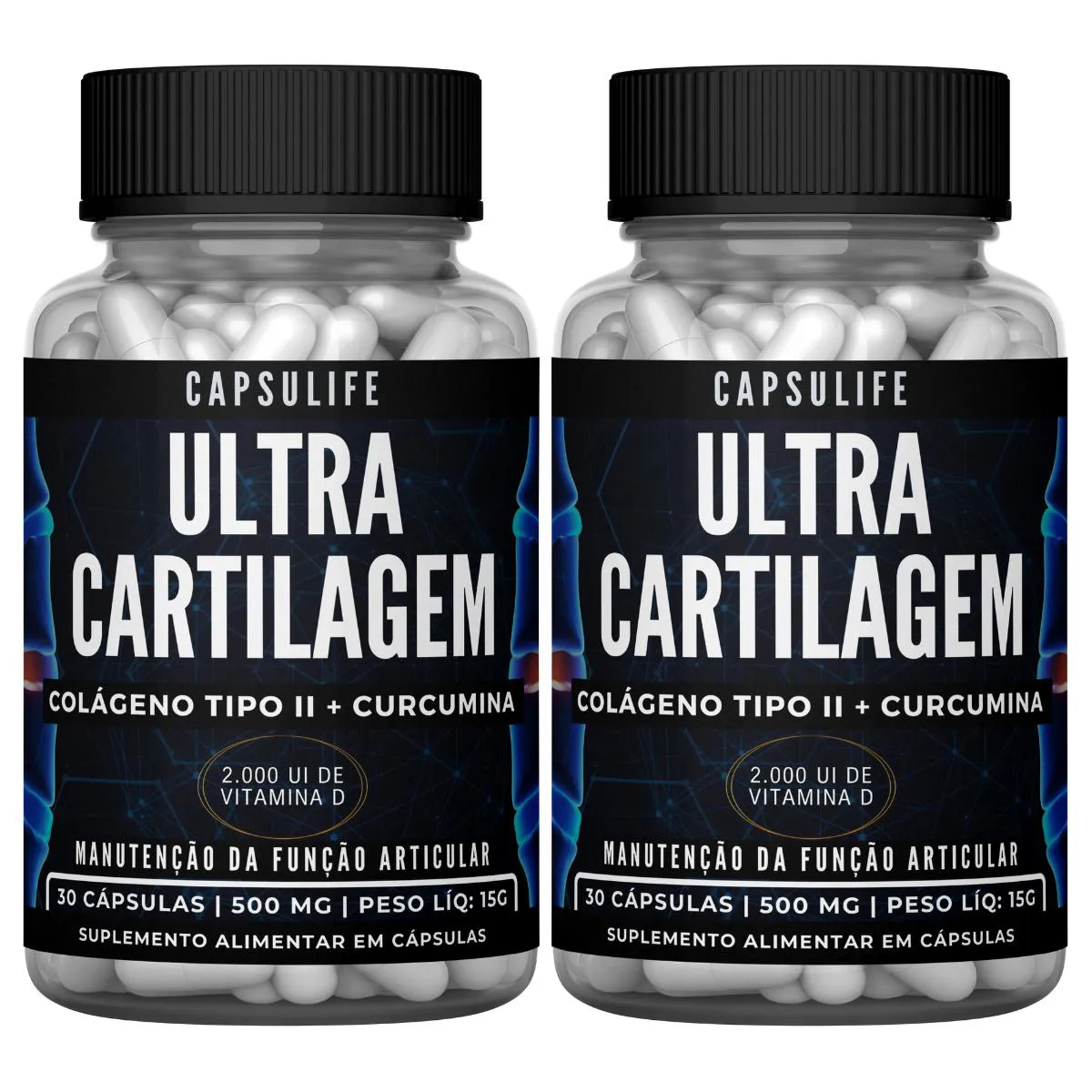 2X SUPLEMENTO ULTRA CARTILAGEM 60 CáPSULAS Neutro