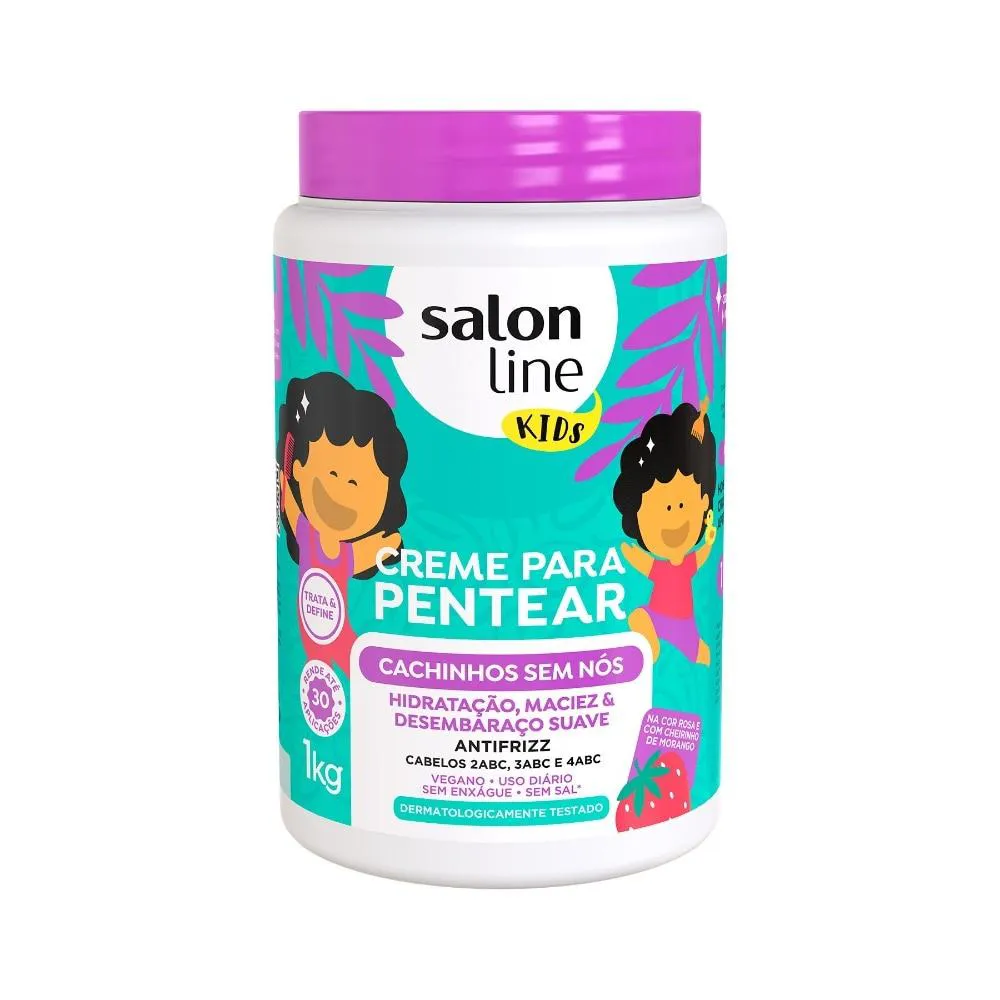 CREME PARA PENTEAR SALON LINE KIDS CACHINHOS SEM NóS 1KG