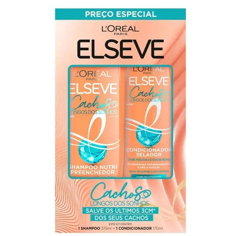 LOREAL SHAMPOO ELSEVE CACHOS DOS SONHOS 375ML + CONDICIONADOR 170ML