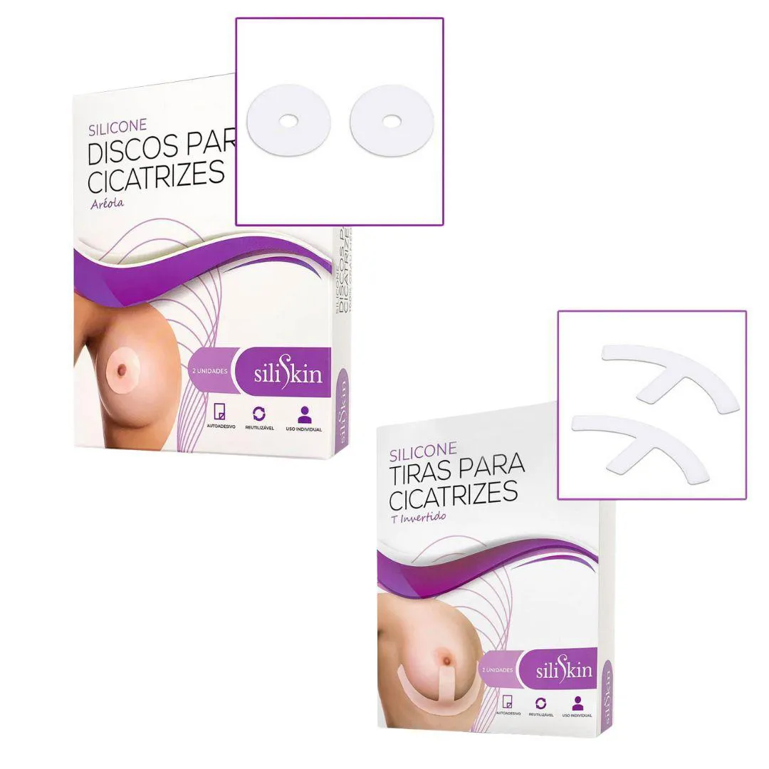COMBO FITA GEL SILICONE DISCO ARÉOLA + T INVERTIDO SILISKIN