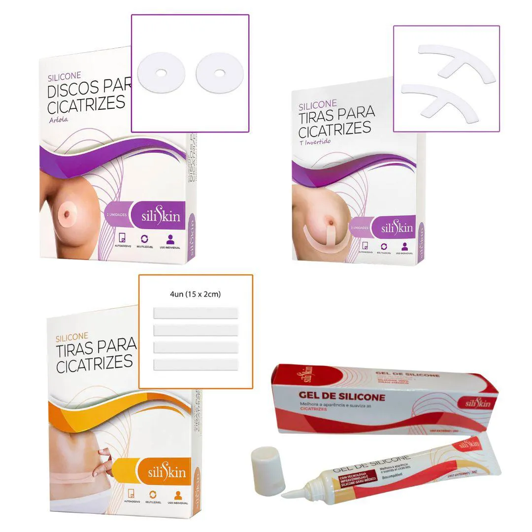 COMBO FITA P/ARÉOLA +T INVERTIDO +60CM +GEL POMADA SILISKIN