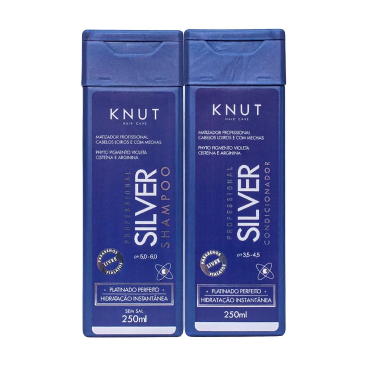 DUO SILVER CISTEINE MATIZADOR KNUT: SHAMPOO + CONDICIONADOR 250ML