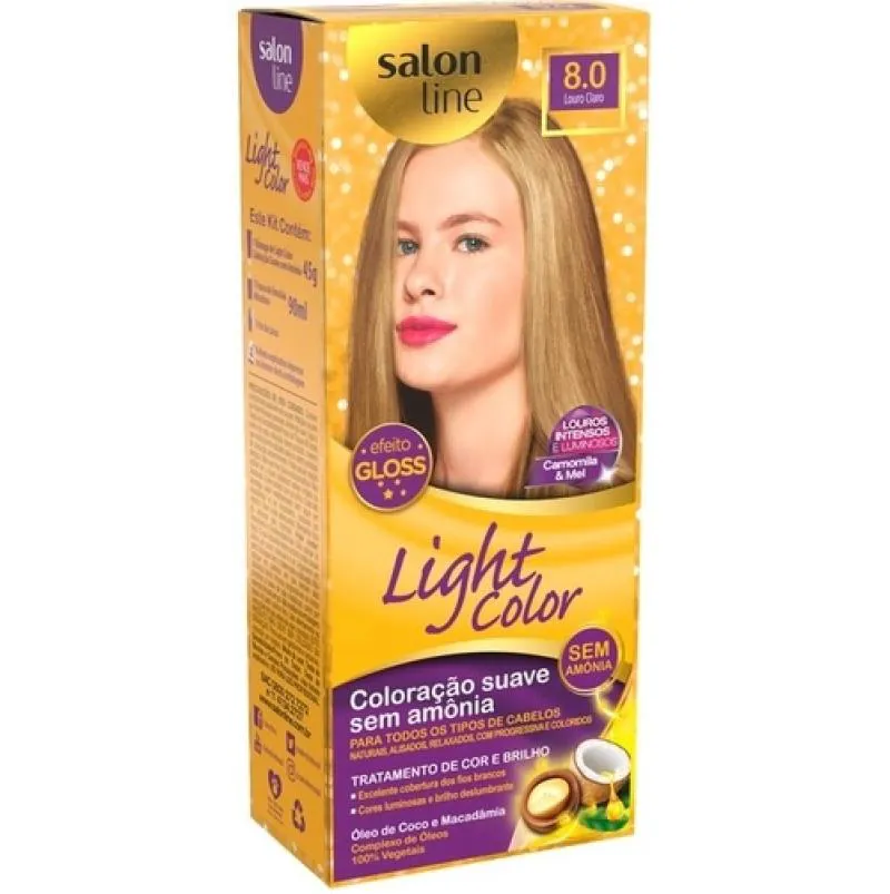 TINTURA SALON LINE LIGHT COLOR COR:8.0 LOURO CLARO