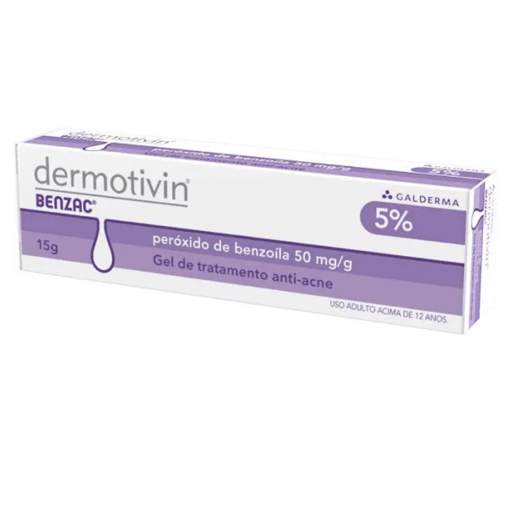 GALDERMA DERMOTIVIN BENZAC GEL DE TRATAMENTO 5% PARA PELE ACNEICA 15G