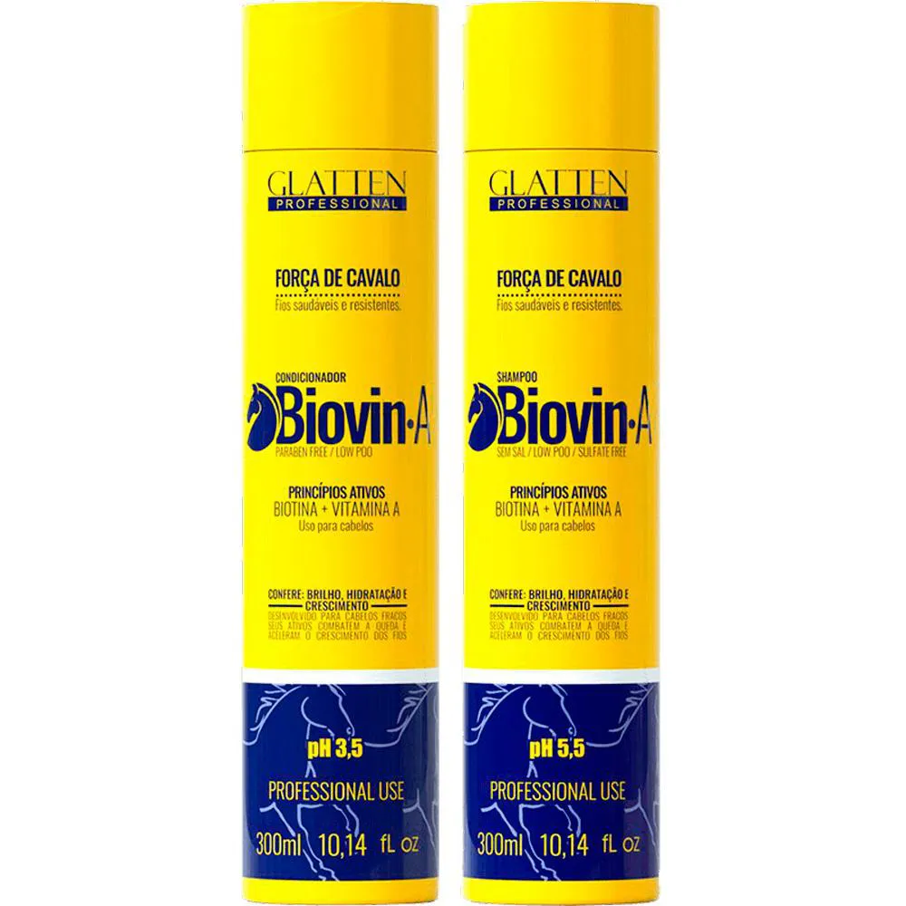 GLATTEN BIOVIN A - KIT DE CRESCIMENTO BIOTINA + VITAMINA A DUO (2 PRODUTOS)