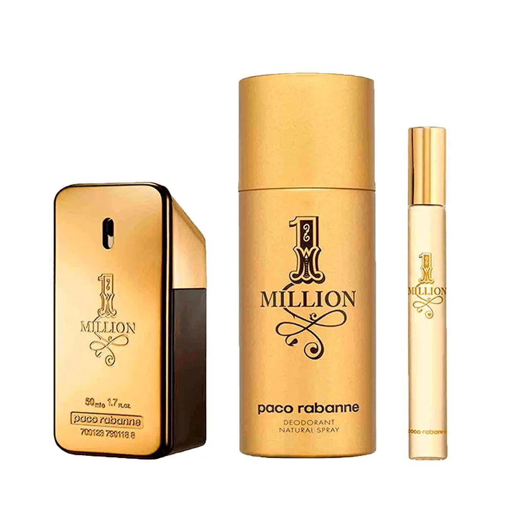 KIT PERFUME RABANNE 1 MILLION MASCULINO EAU DE TOILETTE 50ML