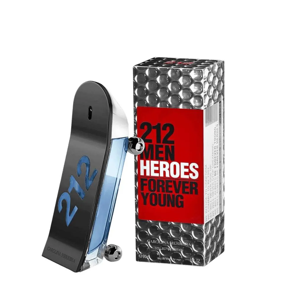 PERFUME CAROLINA HERRERA 212 MEN HEROES FOREVER YOUNG COLLECTOR MASCULINO 90ML