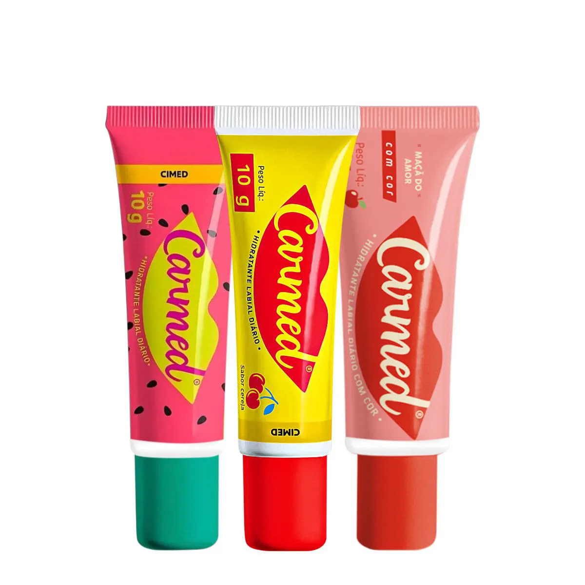 KIT CARMED FRUTAS HIDRATANTE LABIAL (3 PRODUTOS)