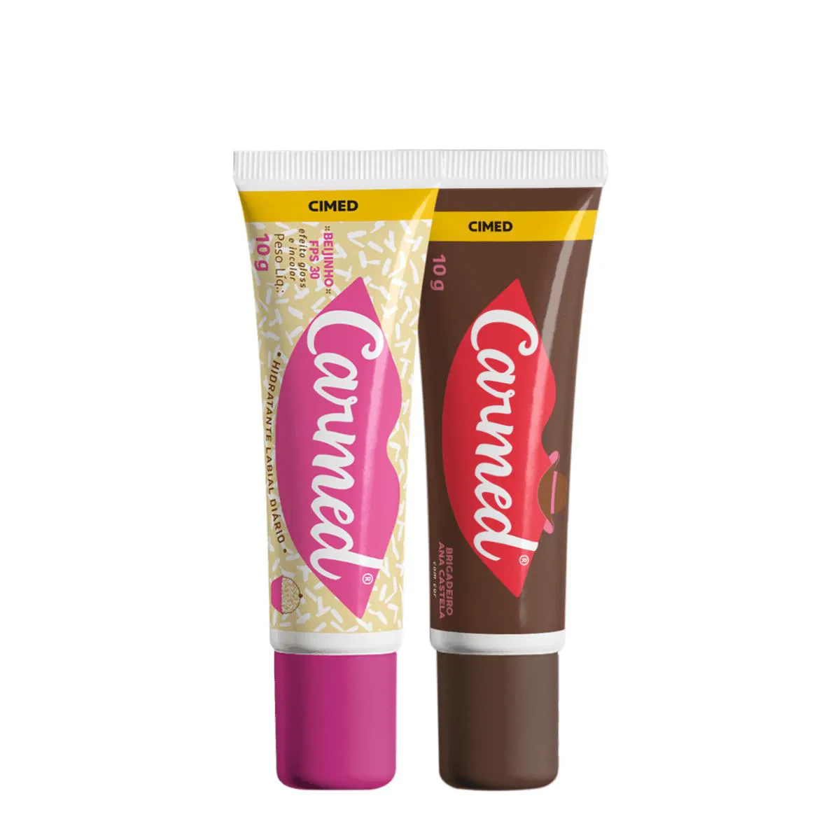 KIT CARMED BFF BRIGADEIRO BEIJINHO FPS30 HIDRATANTE LABIAL (2 PRODUTOS)