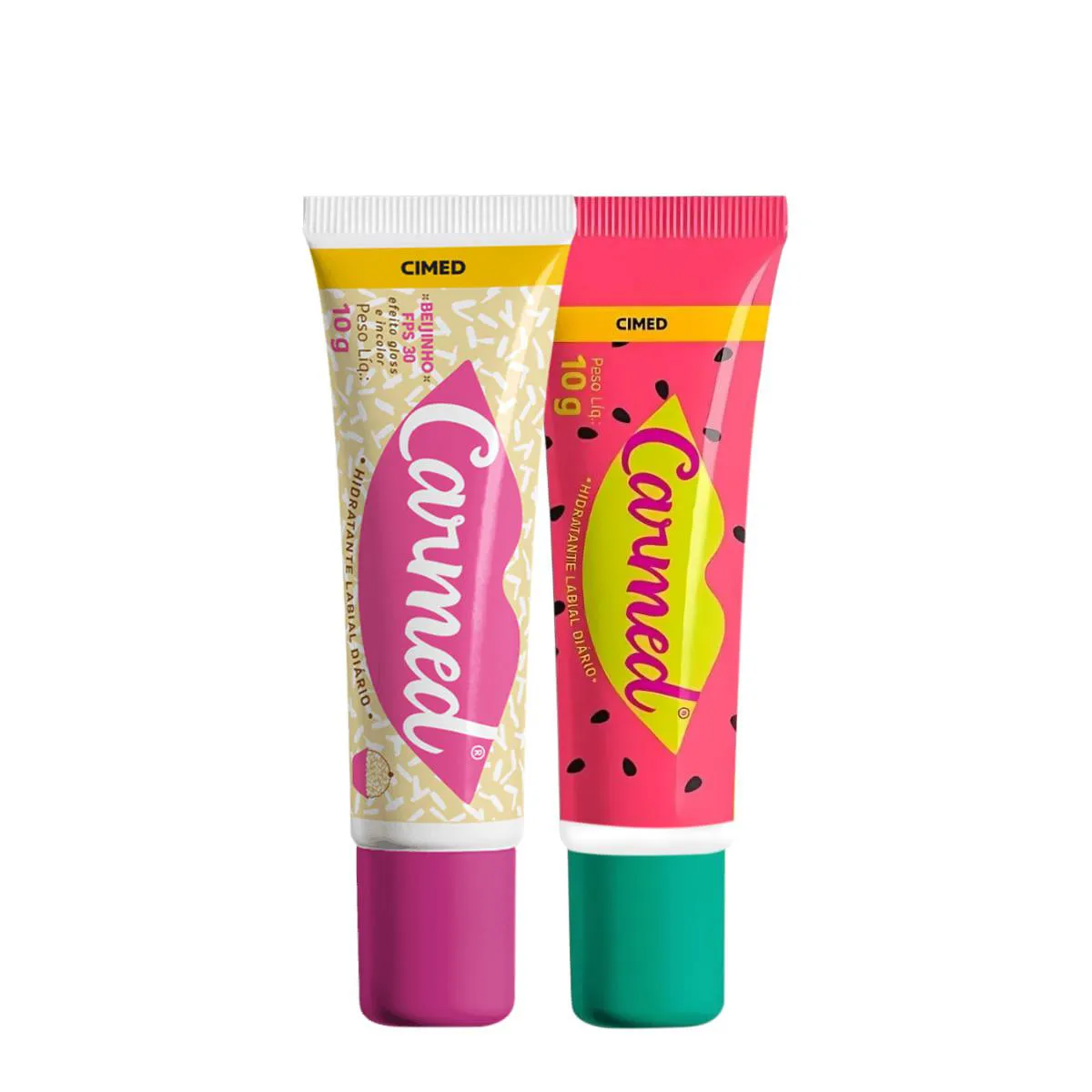 KIT CARMED BFF BEIJINHO FPS30 MELANCIA HIDRATANTE LABIAL (2 PRODUTOS)