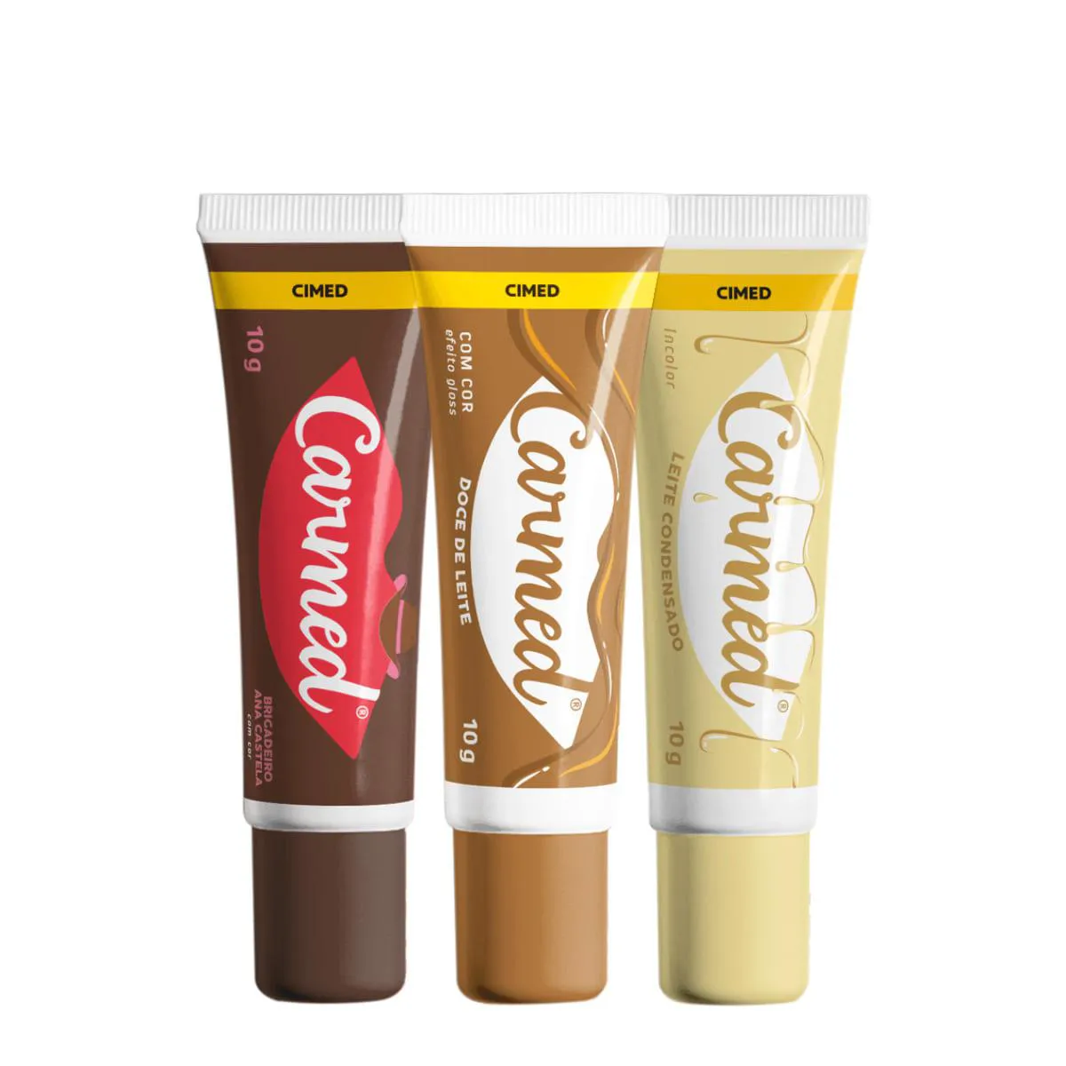 KIT CARMED ANA CASTELA COLEçãO HIDRATANTE LABIAL (3 PRODUTOS)