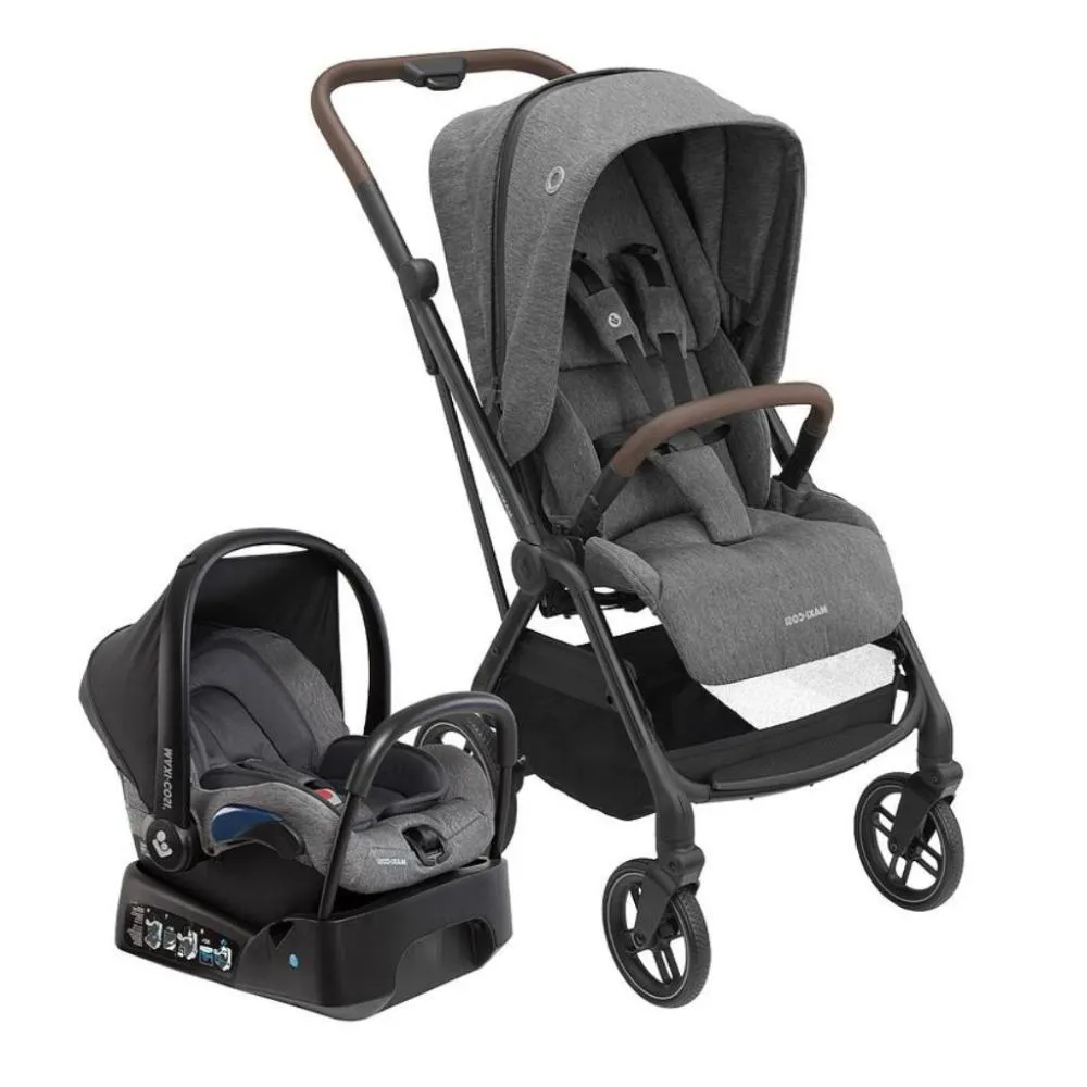 CARRINHO COM BEBê CONFORTO TRAVEL SYSTEM LEONA2 TRIO SELECT GREY - MAXI-COSI