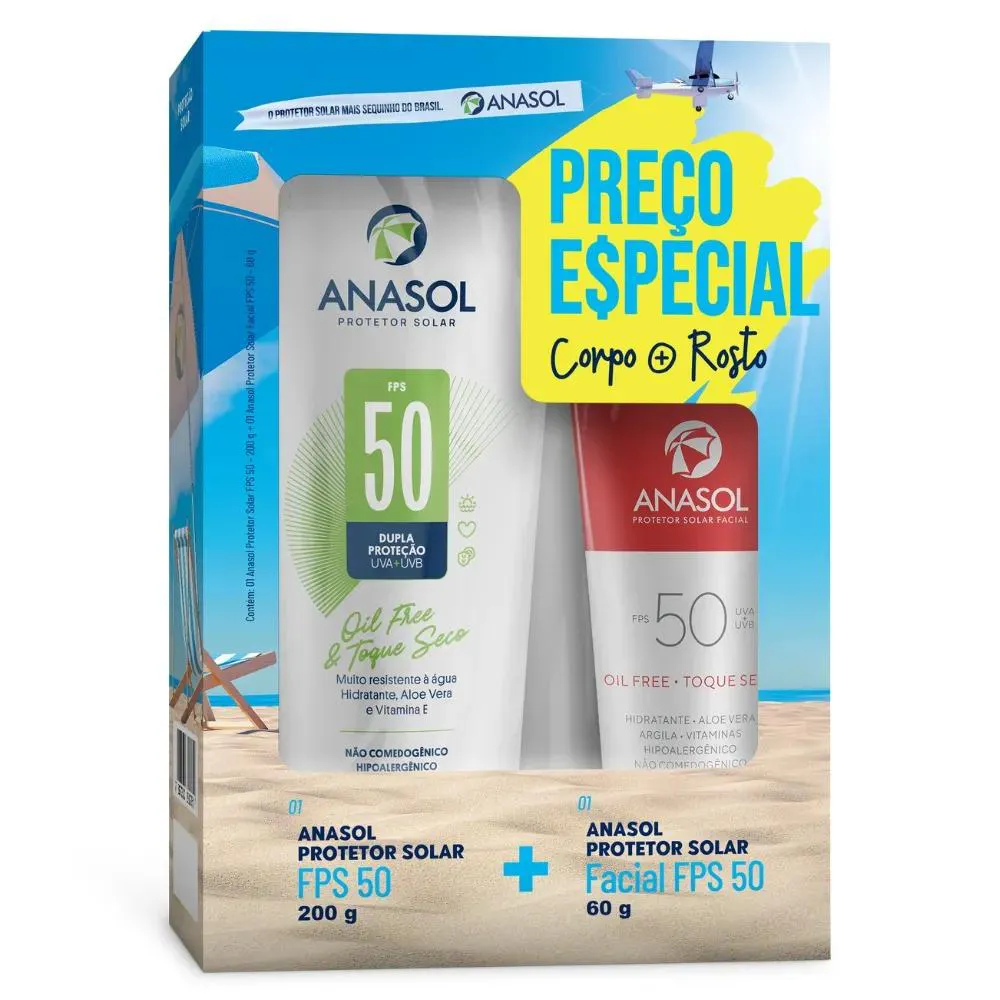KIT JU PAES FPS50 200ML CORPORAL+40G FACIAL ANASOL