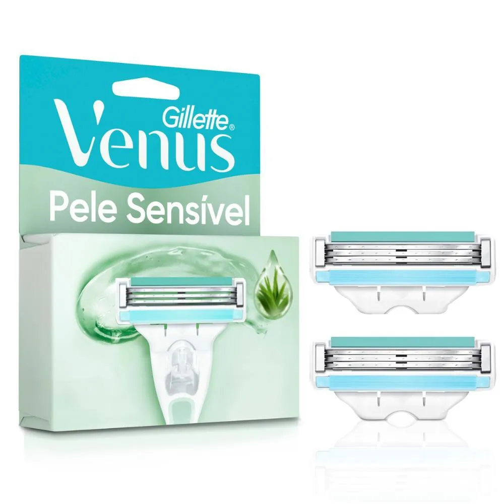 CARGA APARELHO GILLETTE VENUS PELE SENSíVEL 2