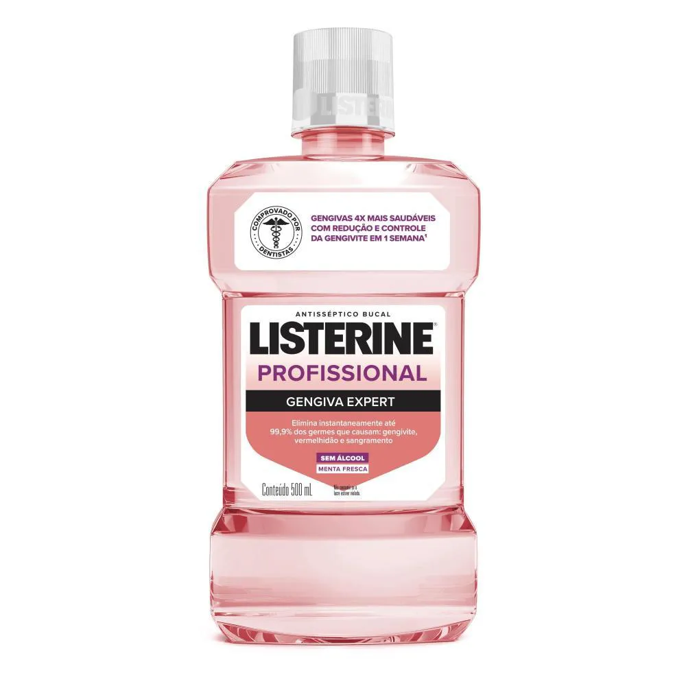 ENXAGUANTE BUCAL LISTERINE PROFISSIONAL GENGIVA EXPERT 500ML