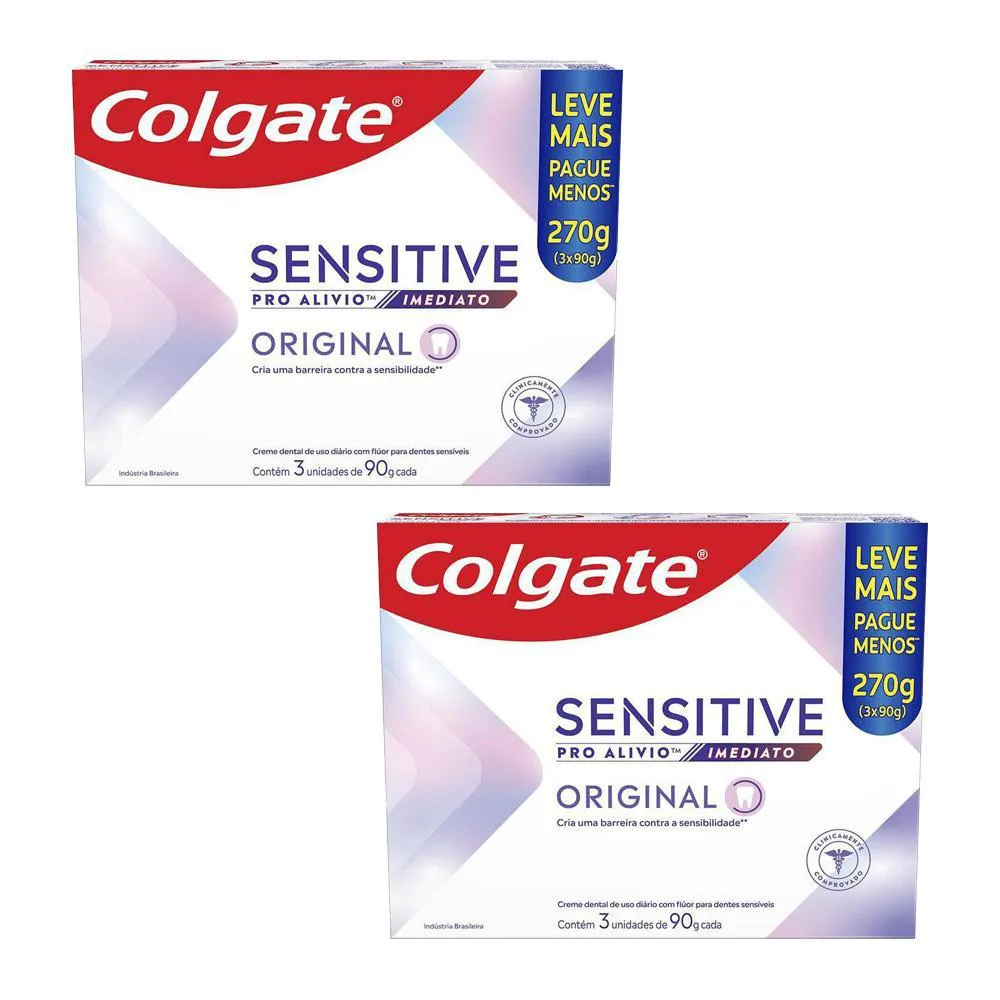 KIT 2 PACK CREME DENTAL COLGATE SENSITIVE PRO-ALíVIO IMEDIATO 90G