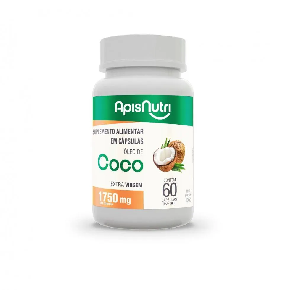 ÓLEO DE COCO EXTRA VIRGEM 1750MG (60 CAPS) - PADRãO: ÚNICO