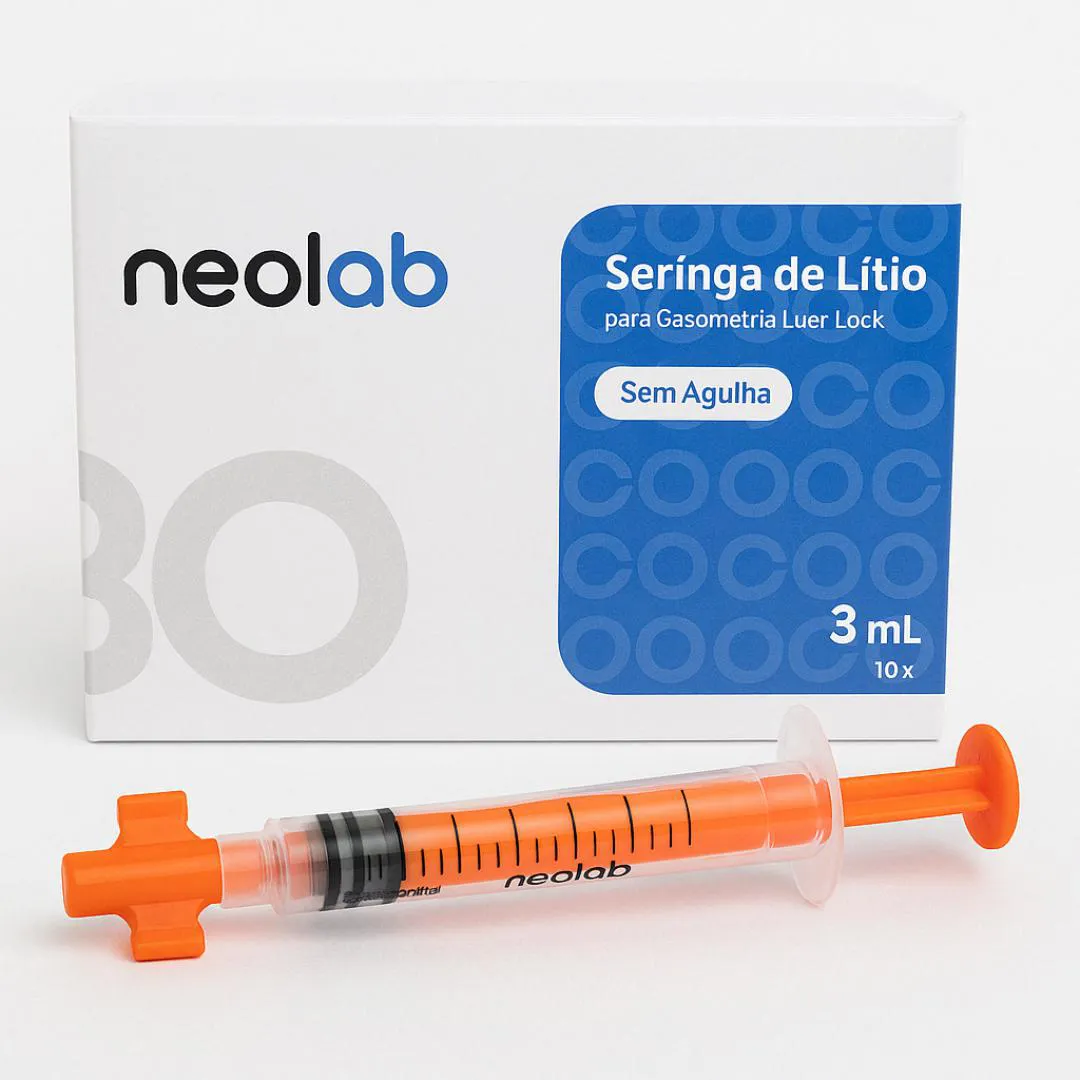 SERINGA PARA GASOMETRIA COM HEPARINA LITICA 2,5ML C/100 - NEOLAB