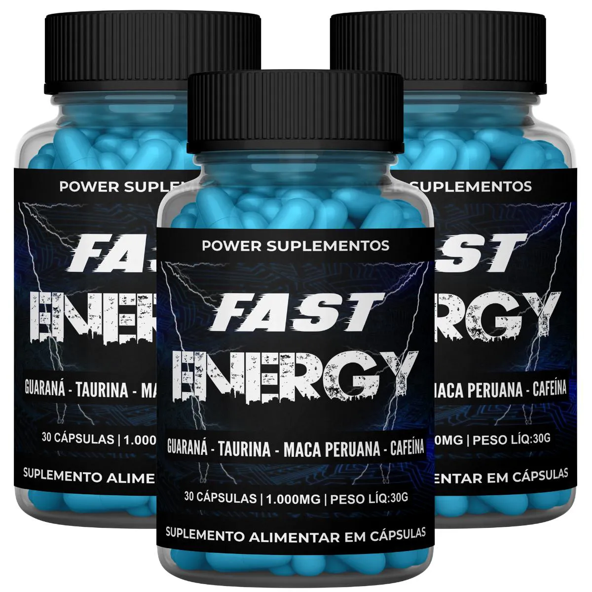 3 SUPLEMENTOS FAST ENERGY 90 CáPSULAS
