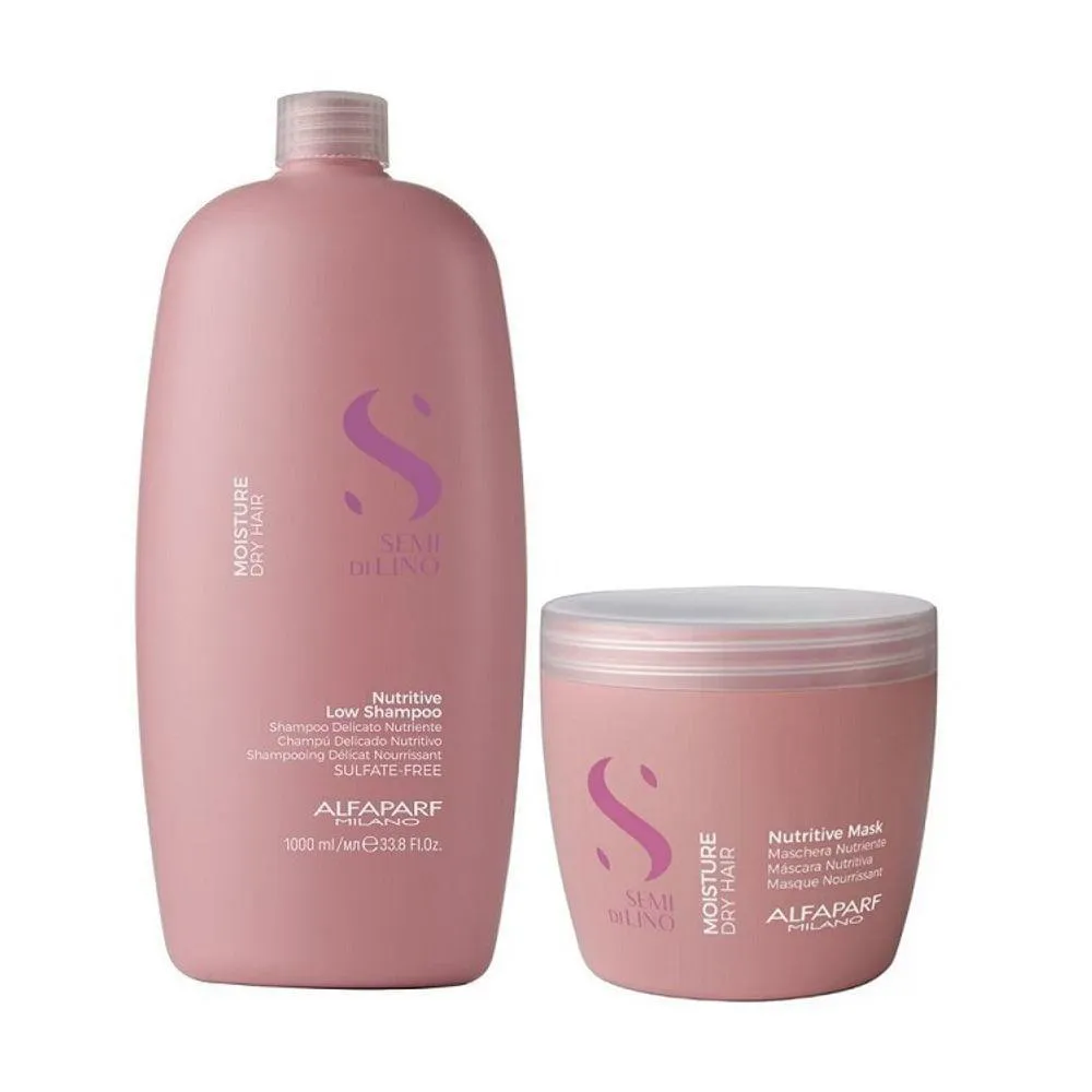 KIT DE NUTRIçãO EXPRESS ALFAPARF SEMI DI LINO MOISTURE GRANDE