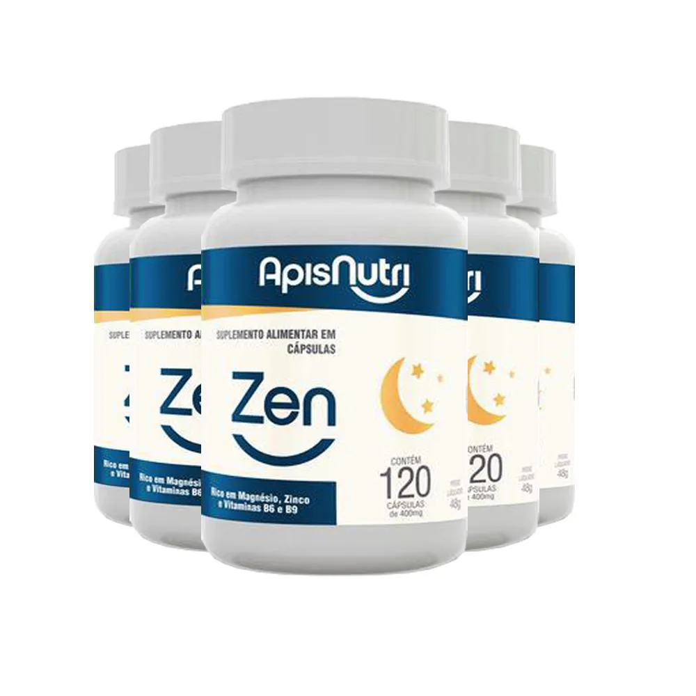 KIT 5 L-TRIPTOFANO APISNUTRI 780MG 60 CáPSULAS