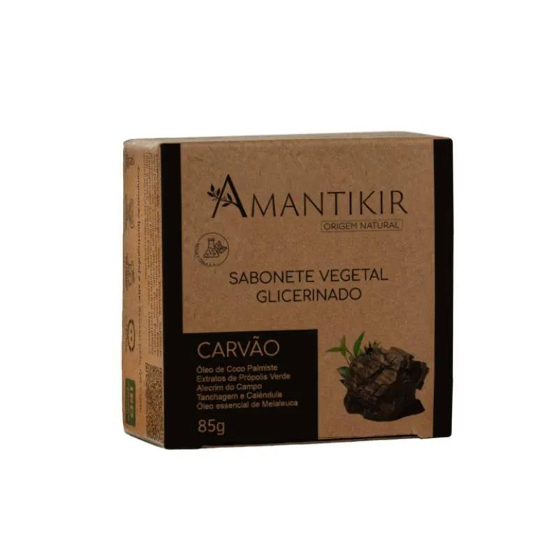 SABONETE GLICERINADO VEGETAL CARVAO ATIVADO, PROPOLIS VERDE, E MELALEUCA 85G