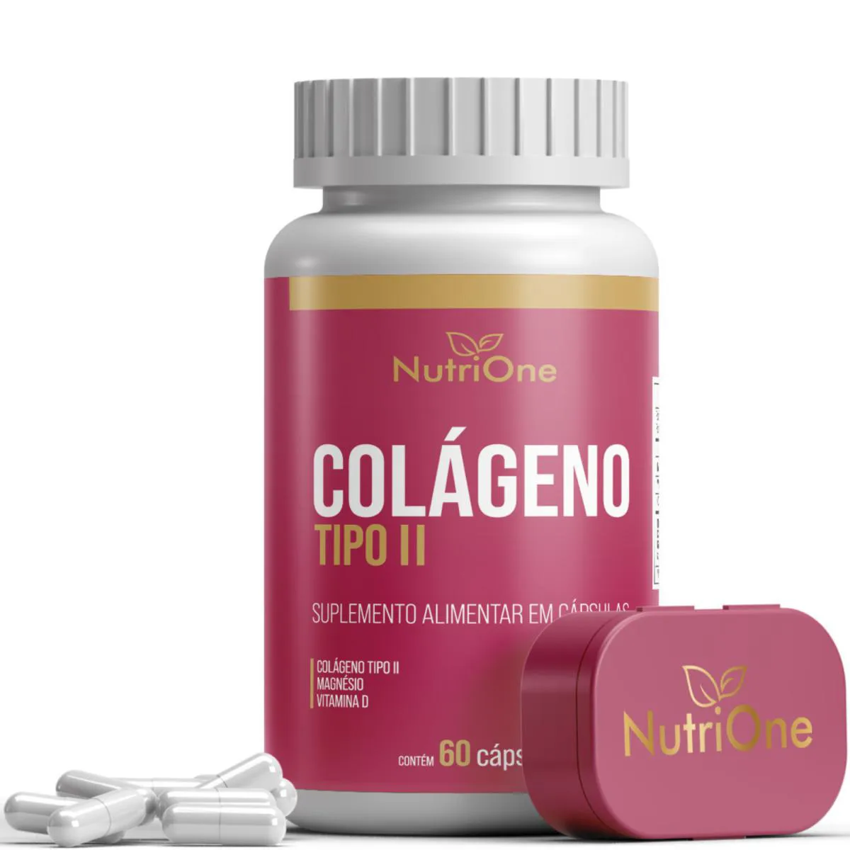 COLáGENO TIPO 2 60 CáPS + VITAMINA D E MAGNéSIO - NUTRIONE