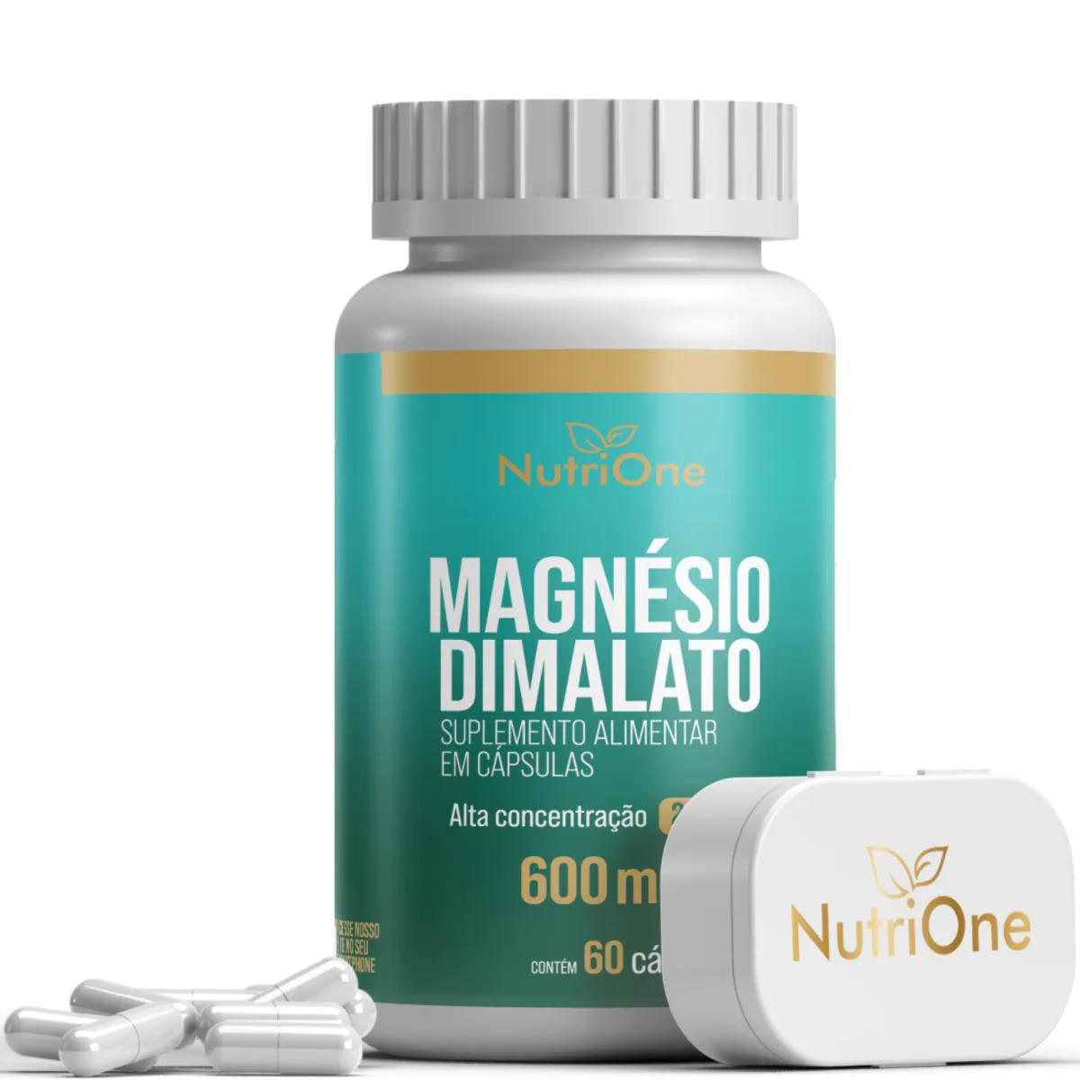 MAGNéSIO DIMALATO PURO ALTA CONCENTRAçãO 60 CAPS - NUTRIONE