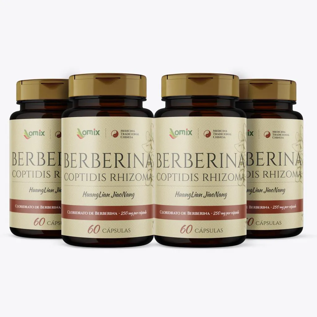KIT 4X - BERBERINA - 60 CáPSULAS - OMIX