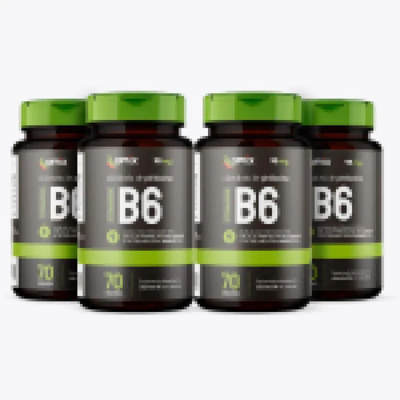 KIT 4X - VITAMINA B6 - 70 CáPSULAS