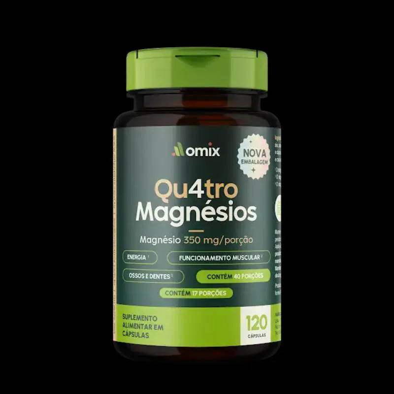 QUATRO MAGNéSIOS - 120 CáPSULAS - OMIX