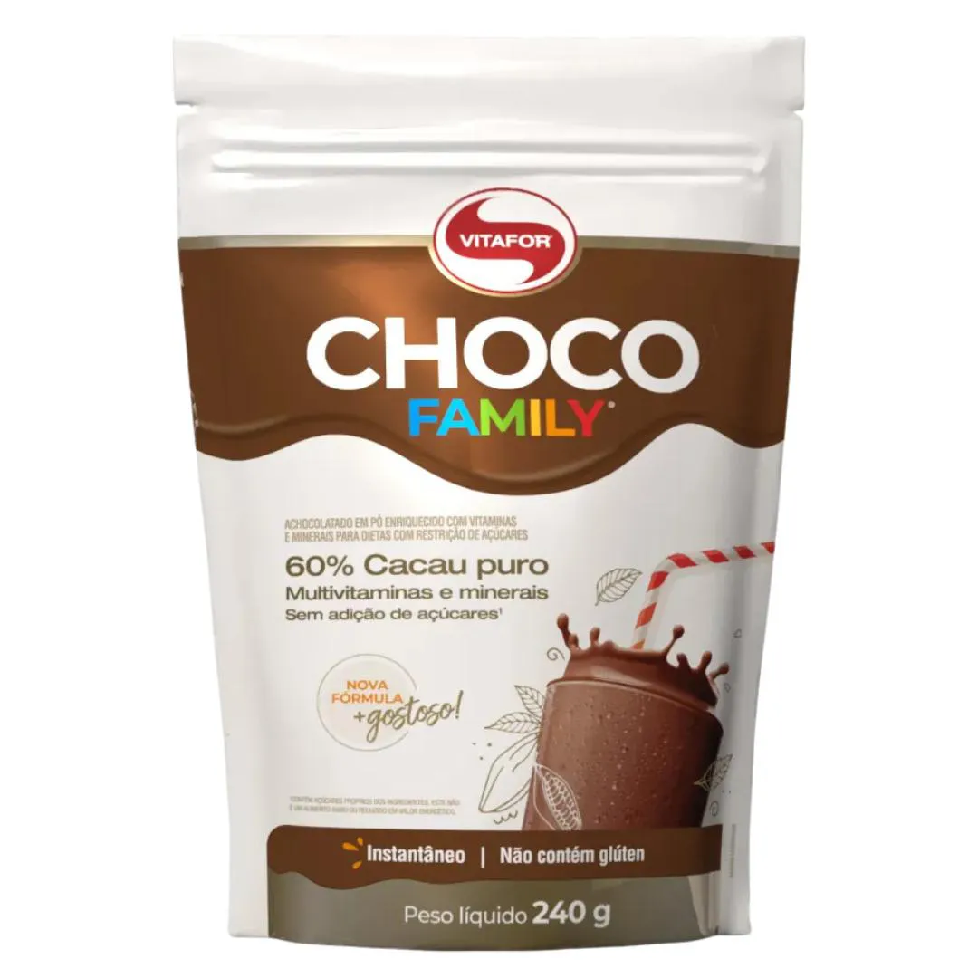 ACHOCOLATADO VITAFOR 60% CACAU CHOCO FAMILY POUCH 240G