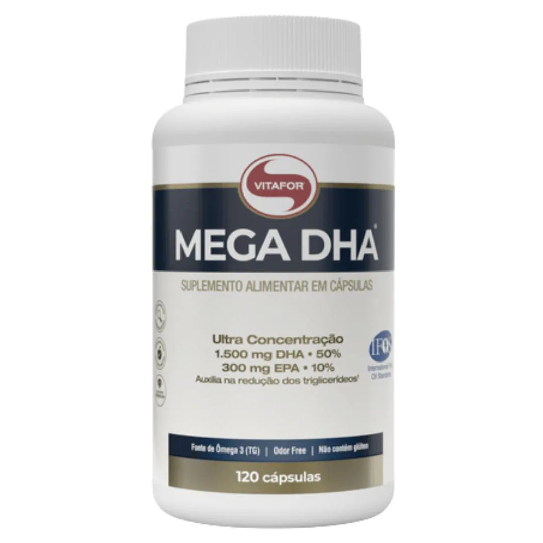 MEGA DHA EPA 300MG DHA 1500MG 120 CAP VITAFOR SELO IFOS