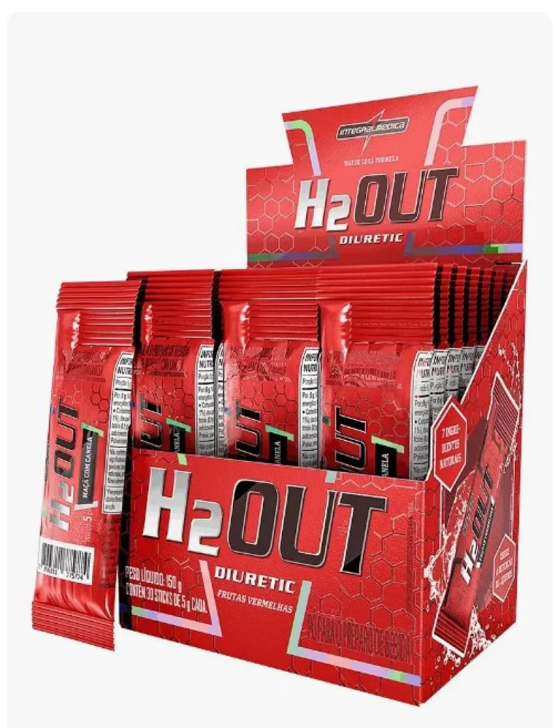 H2OUT DIURETICO 30 STICKS DE 5G - INTEGRALMEDICA - FRUTAS VERMELHAS