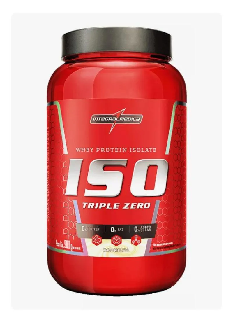 ISO TRIPLE ZERO WHEY PROTEIN ISOLADO SABOR BAUNILHA 900G - INTEGRALMéDICA