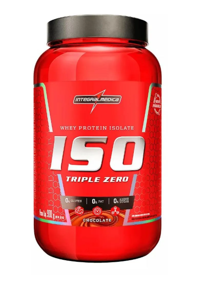 ISO TRIPLE ZERO WHEY PROTEIN ISOLADO SABOR CHOCOLATE  900G - INTEGRALMéDICA