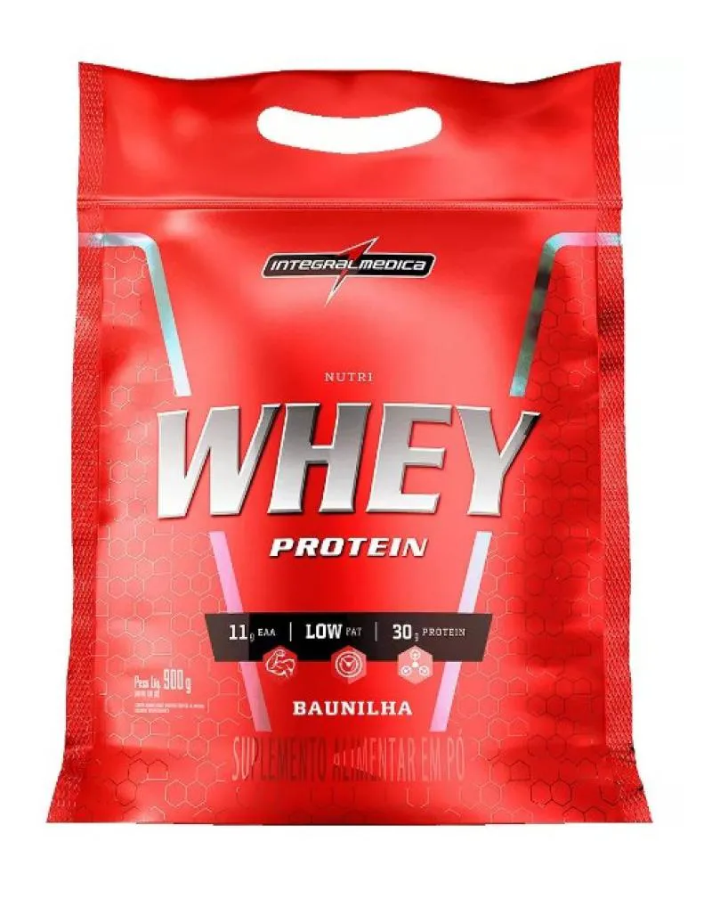 NUTRI WHEY PROTEIN POUCH BAUNILHA  900G INTEGRALMéDICA