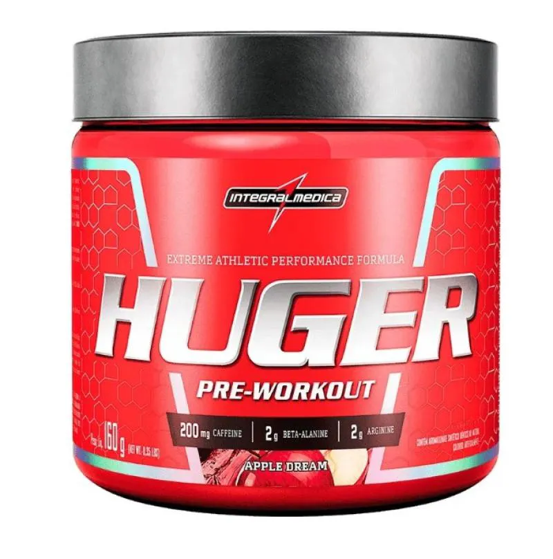 PRé TREINO HUGER PRé-WORKOUT 160G INTEGRALMéDICA SABOR APPLE DREAM