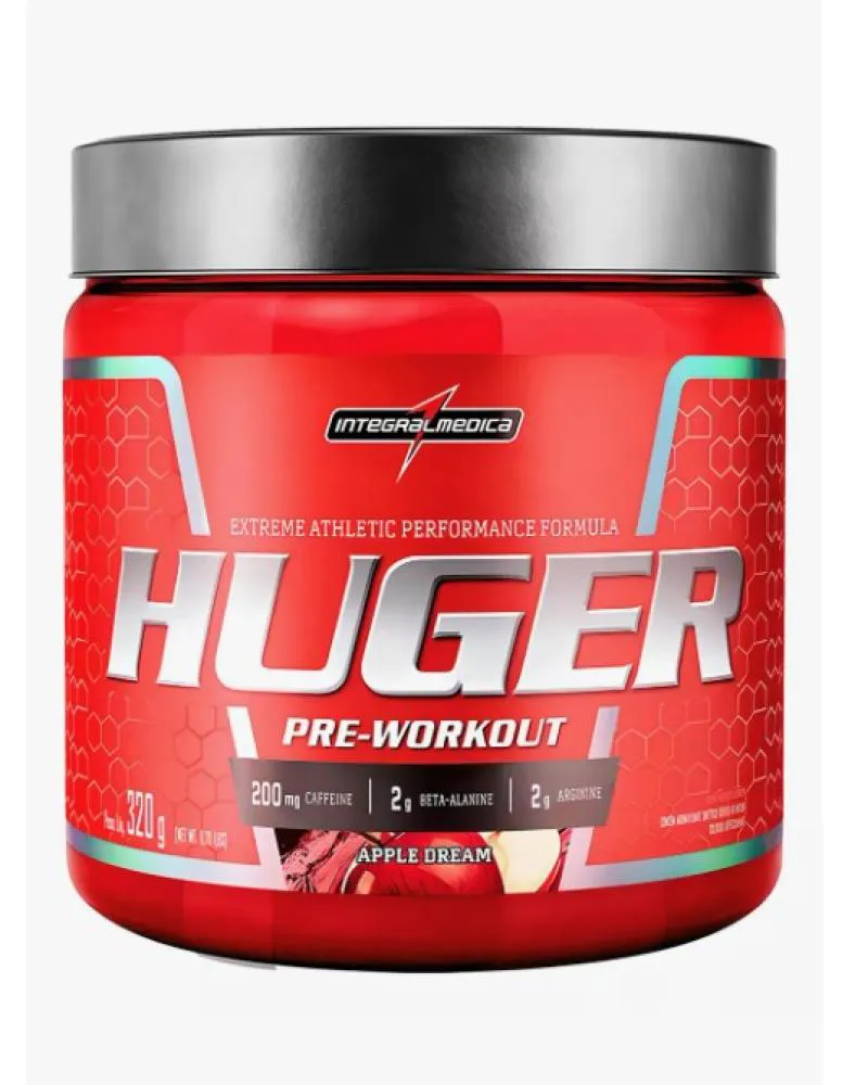 PRé TREINO HUGER PRé-WORKOUT 320G INTEGRALMéDICA SABOR APPLE DREAM