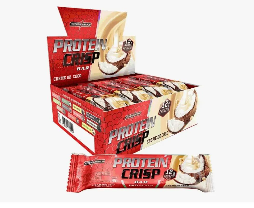 PROTEIN CRISP BAR CX12 CREME DE COCO - INTEGRALMÉDICA