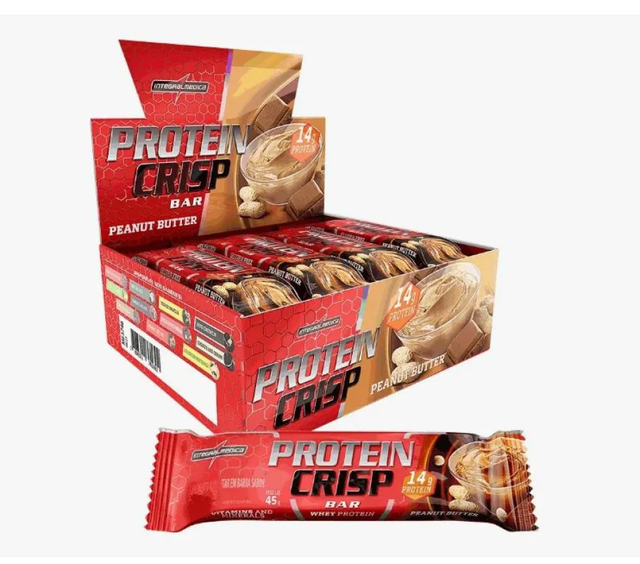 PROTEIN CRISP BAR CX12 PEANUT BUTTER - INTEGRALMÉDICA