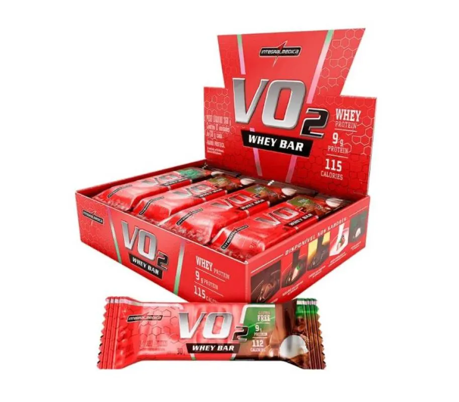 VO2 WHEY BAR (12UNI DE 30G) INTEGRALMEDICA - SABOR COCO