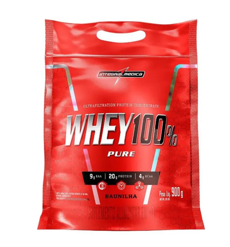 WHEY 100% PURE 900G - BAUNILHA  - INTEGRALMéDICA