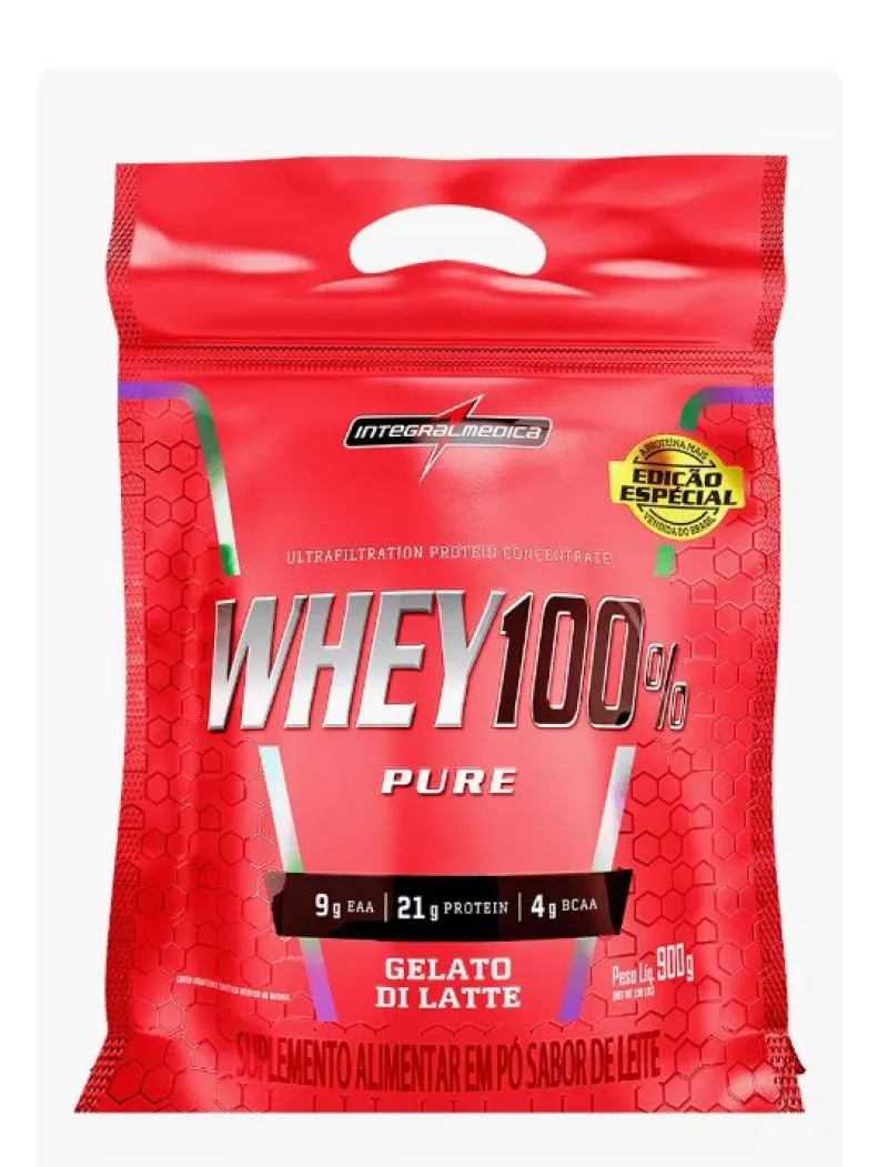 WHEY 100% PURE 900G - GELATO DI LATTE - INTEGRALMéDICA