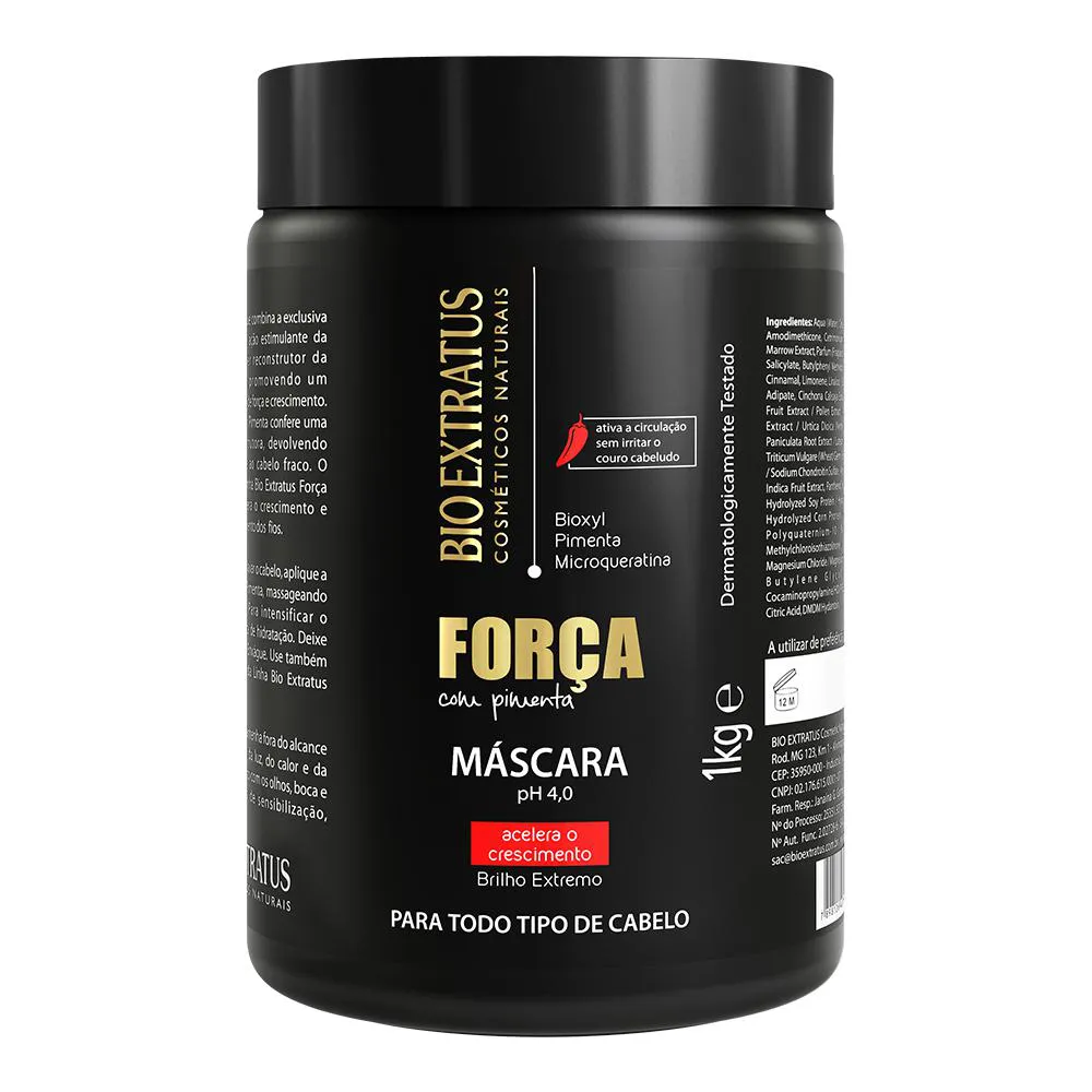 MáSCARA FORçA COM PIMENTA BIO EXTRATUS 1KG