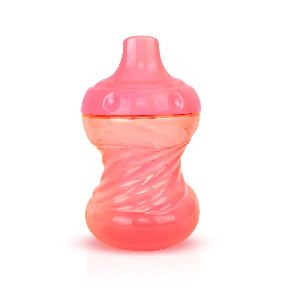 COPO TREINAMENTO BICO RíGIDO FLUXO LIVRE - 240ML CORAL TRANSLúCIDO - ADOLETA