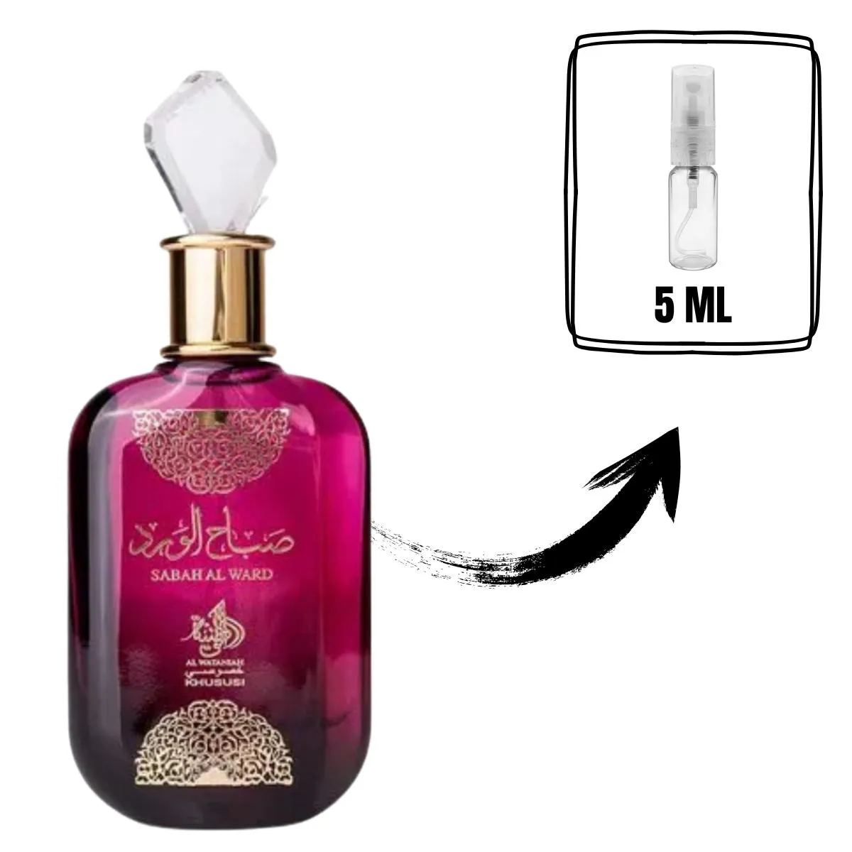 PERFUME FEMININO ÁRABE SABAH AL WARD AL WATANIAH EDP 5ML