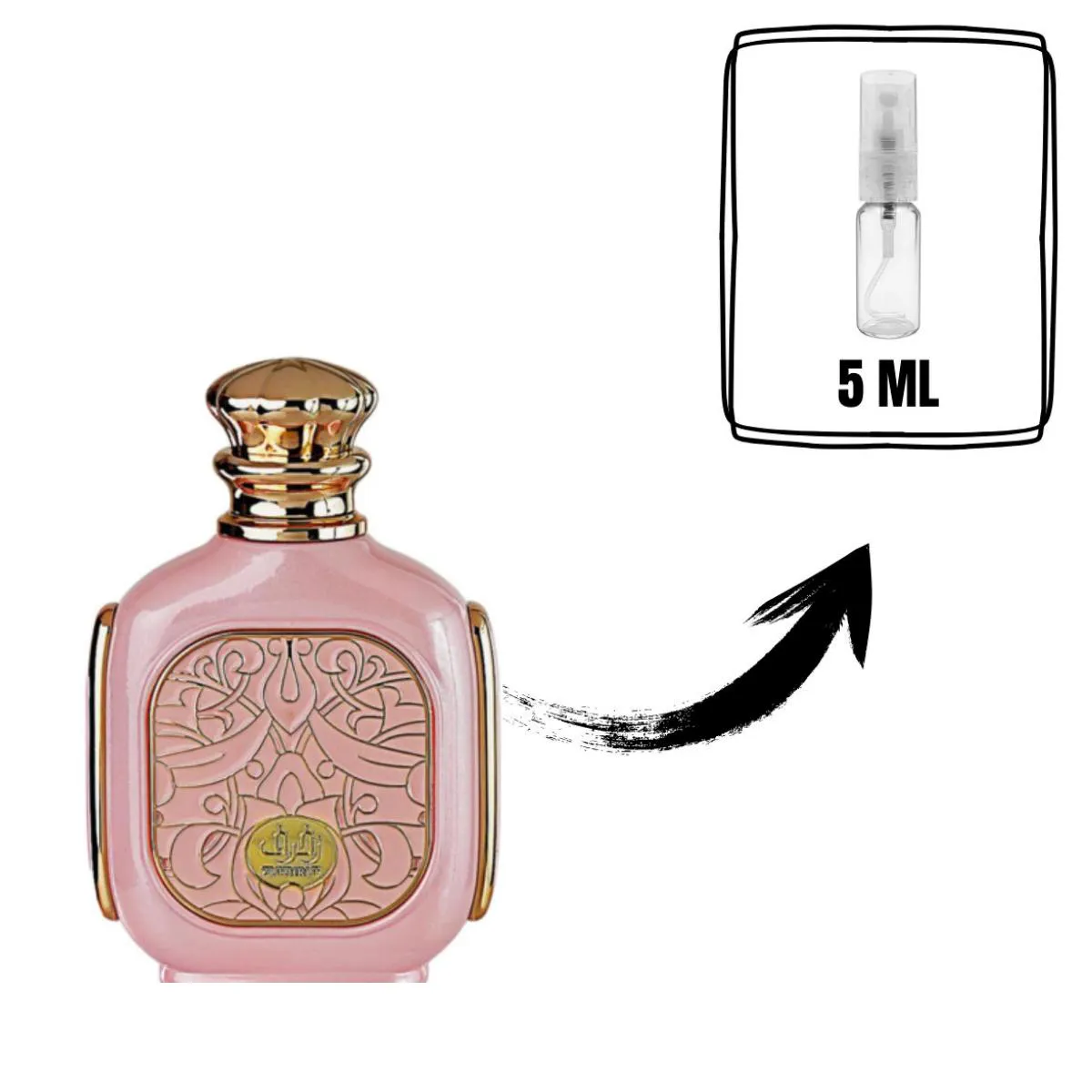 PERFUME ÁRABE ZUKHRUF ZIMAYA PINK FEMININO EDP 5ML