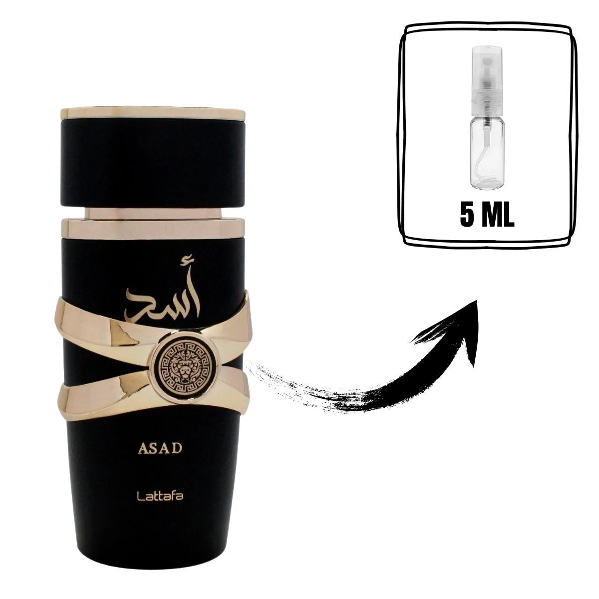 PERFUME MASCULINO ÁRABE ASAD LATTAFA 5ML