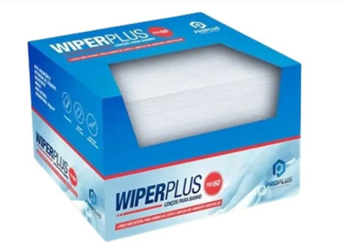 LENçOS PARA BANHO DE LEITO HIGIENE CORPORAL 28X35CM WIPERPRO6 (CAIXA COM 100 UNIDADES) - TALGE